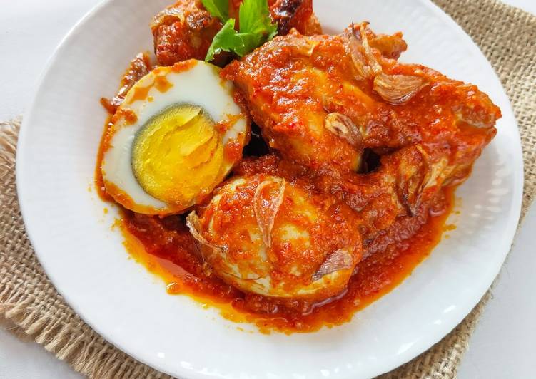 Resep Ayam dan telur masak habang khas Banjarmasin yang Menggugah Selera