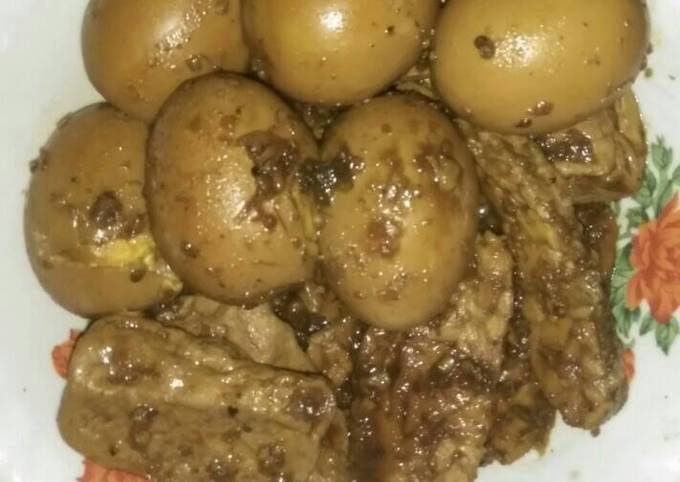 Resep Bacem telor,tempe,tahu, Lezat