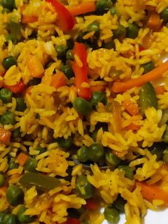 A picture of Stir fried vegetable rice.