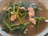 ต้มผักปลังหมูสับ