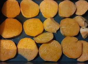 Una foto de Camote dulce en el horno