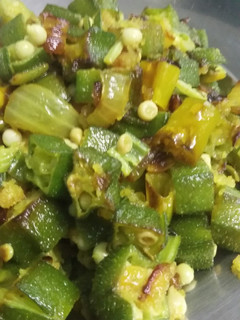 A picture of Bhendi Chi Bhaji(Bhindi Sabji).