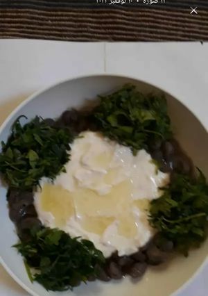 صورة لوصفة الفول في الزبادي