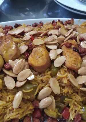 صورة لوصفة كبسة بالدجاج