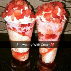 Strawberry with cream A picture of Strawberry with cream.