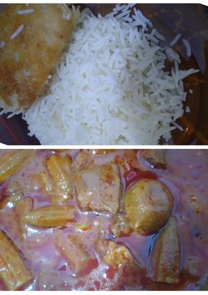 عکسی از دستور پلو و خورشت بامیه😋