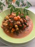 Potaje de Garbanzos con Acelgas Rojas