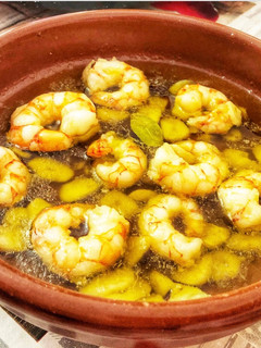 Una foto de Gambas al ajillo