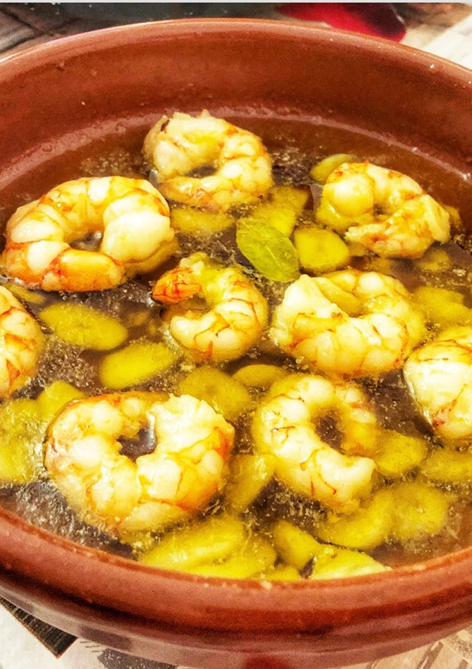 Una foto de Gambas al ajillo