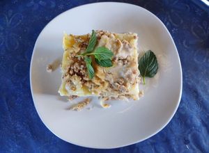 Una foto de Lasagna con salsa bechamel