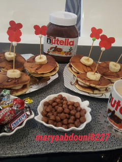 صورة لوصفة بان كيك بالموز والنوتيلا 🍫🍌