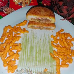 A picture of Kurkure bread Kachori.