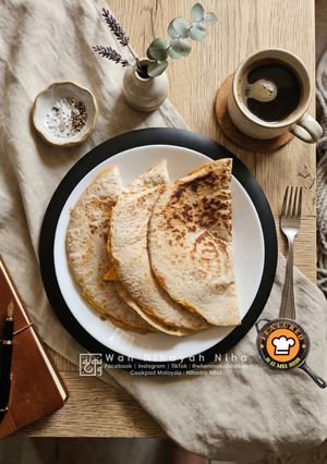 Gambar Cheesy Omelette Wrap