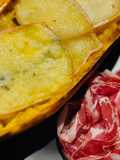 Bí Sợi Mì Nướng Phô Mai Kèm Jambon Serrano