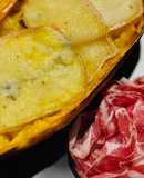 Bí Sợi Mì Nướng Phô Mai Kèm Jambon Serrano