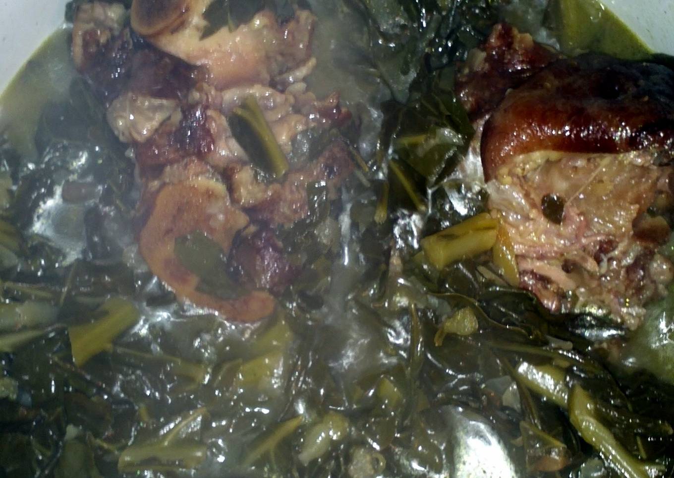Smack ya Mama Collard greens with smoke meat