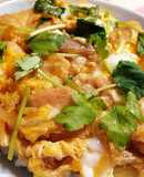 Easy Oyako Donburi with Chicken Breast and Mentsuyu
