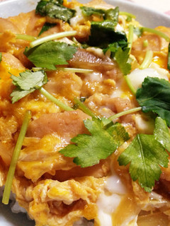A picture of Easy Oyako Donburi with Chicken Breast and Mentsuyu.