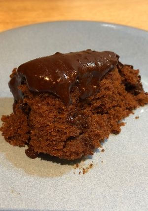 A picture of Quick chocolate fudge cake.
