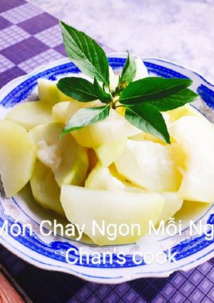 Hình của món Bầu luộc chay.