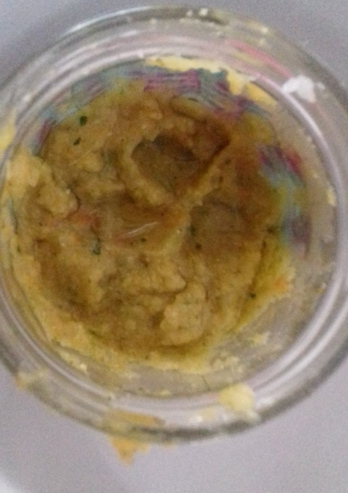 Una foto de Puré para bebé de garbanzos con arroz integral