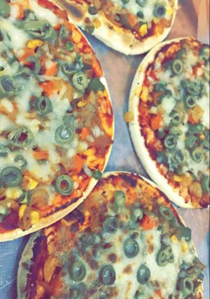صورة لوصفة بيتزا بالذره 😋✨
