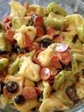 mixed cheese tortillini pasta salad