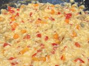 Una foto de risotto de verduras