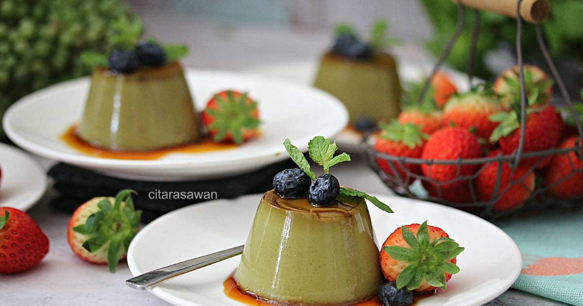 Resipi Puding Karamel Teh Hijau Oleh Kak Wan Cookpad