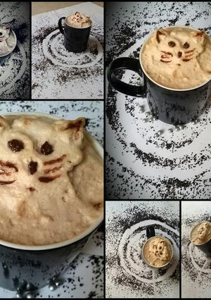 A picture of 3d Cat 🐈🐱Cold Creamy Coffee ☕.