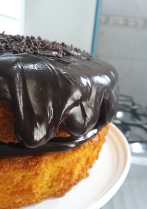 Foto de Bolo de cenoura com brigadeiro