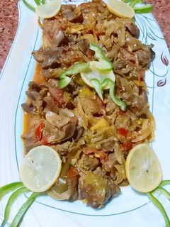 صورة لوصفة كبد وقوانص بالخلطة