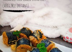 Foto resep Gimmari(Korean Deep Fried Seaweed Spring Rolls)Versi Mie Instan