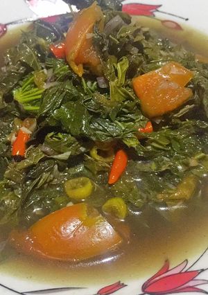 Foto resep Tumis pucuk ubi kayu berkuah