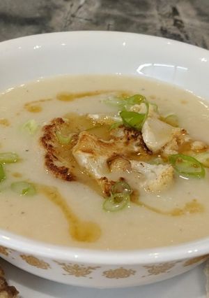 A picture of Cauliflower Soup with Brown Butter.