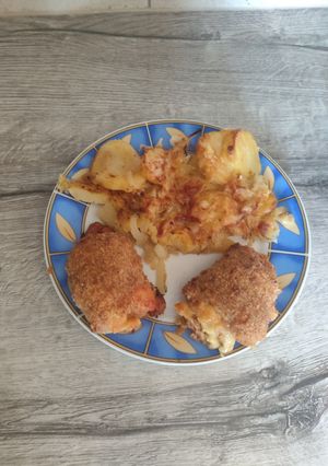 2013. Dupla sajttal sonkával töltött kirántott karaj recept fotója