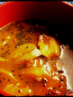 A picture of Methamba- Maharashtrian Raw Mango Relish.