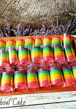 Foto resep Rainbow Cake Gulung