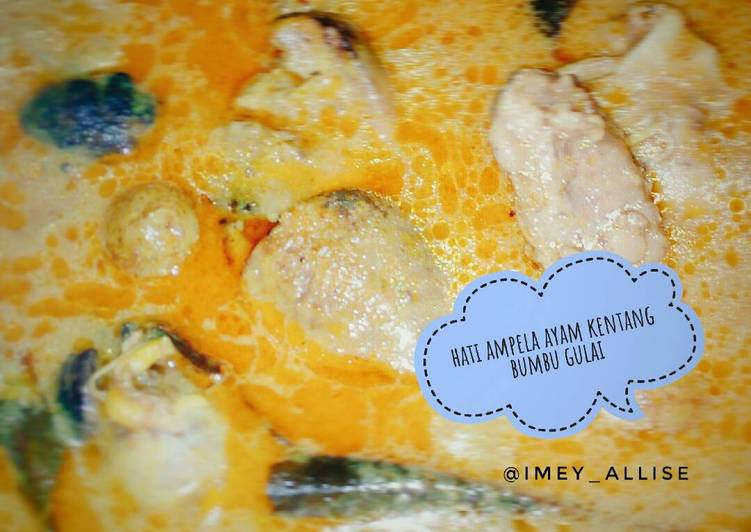 Langkah Menyiapkan Hati ampela ayam, kentang kuah gulai, Bisa Manjain Lidah