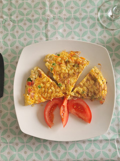Una foto de Tortilla de espirales con verduras