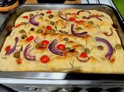 Una foto de topping para focaccia