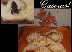 Una foto de Medialunas caseras azucaradas y rellenas de chocolate 🍫👌🏼🥰