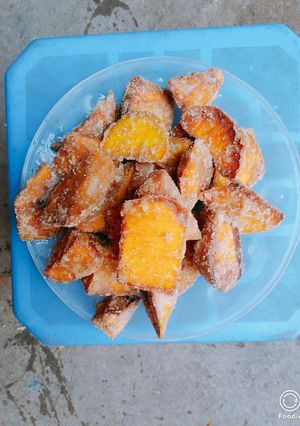 Hình của món Khoai lang bọc đường.