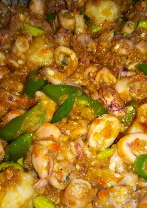 Foto resep Sambal asin cumi pedas