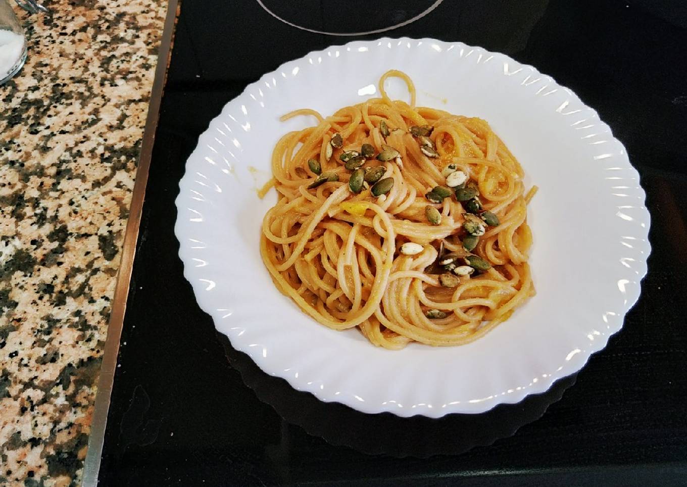 Espaguetis con calabaza