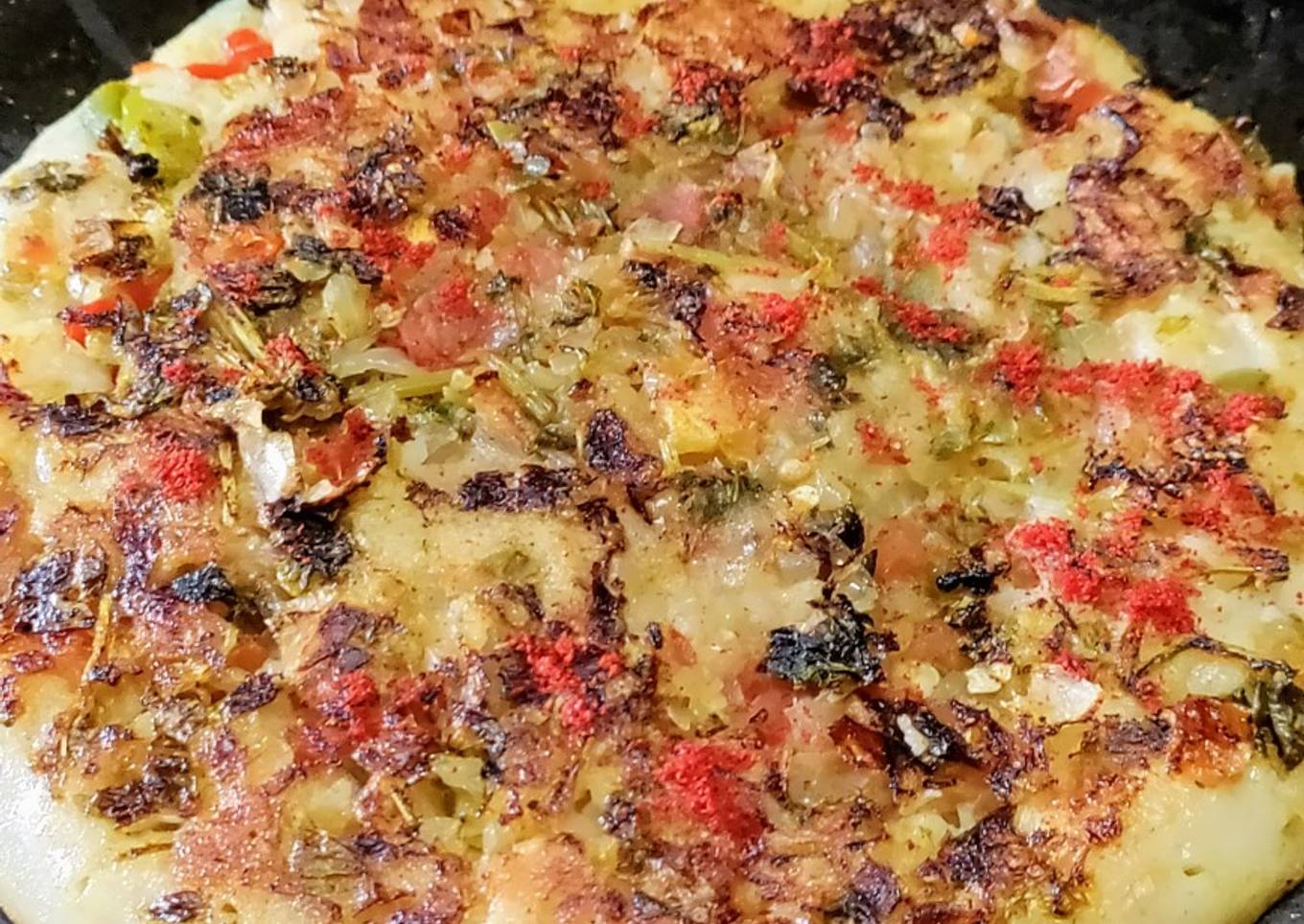 Onion and Tomato Uttapam