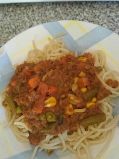 A picture of Simple macaroni and mince.
