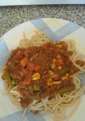 A picture of Simple macaroni and mince.