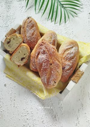 Foto resep Cranberry Matcha Cheese Bread Tanpa Ulen
