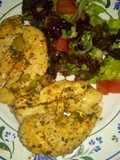 Pollo marinado con hierbas y oliva